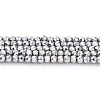 Electroplate Glass Beads Strands GLAA-H021-01B-FP08-2