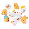 9Pcs 9 Styles Cartoon Cute Resin 3D Duck Figurines DJEW-TA0001-39-2