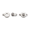Tarnish Resistant 201 Stainless Steel Snap Clasps STAS-K148-11-2