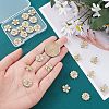 24Pcs 2 Style Brass Beads FIND-FH0004-18-3
