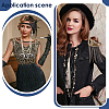 2Pcs Brass & Glass Tassel Epaulettes AJEW-GA0009-97-5