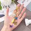 24Pcs 6 Colors Printed Alloy Pendants ENAM-SZ0002-13-7
