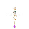 Glass Leaf Hanging Suncatcher Prism Ornament PW-WG88031-04-1