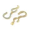 Brass Micro Pave Sky Blue Cubic Zirconia Pendants CU-CBA9CBD-12G-2