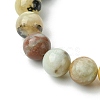Natural Flower Amazonite Beads Stretch Bracelets BJEW-JB03849-02-2