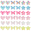72Pcs 18 Style Fabric & Sequin Ornament  Accessories DIY-AR0002-23-1