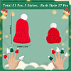 51Pcs 3 Colors Polyester Doll Woolen Hat DOLL-CP0001-02-2