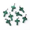 Synthetic Malachite Pendants G-J354-01-1