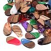 Mixed Styles Transparent Resin & Walnut Wood Pendants RESI-N053-26-1