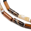 Natural Agate Gemstone Bead Strands G-T132-011-3