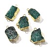 Raw Rough Natural Dyed Quartz Crystal Links Connector Charms G-K189-04LG-01-1