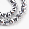 Electroplate Glass Beads Strands GLAA-K027-FP-A02-3