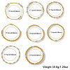 8Pcs 8 Styles Brass Round Beads Stretch Bracelets & Beaded Bracelets for Women HH7054-1-4