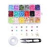 15 Colors Handmade Polymer Clay Beads DIY-JP0005-47-6mm-1