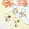Bees Alloy Enamel & Rhinestone Keychain KEYC-YW00071-01-4