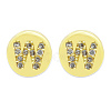 Brass Micro Pave Clear Cubic Zirconia Beads KK-T030-LA843-WX3-1