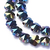 Electroplate Glass Beads Strands EGLA-J148-A-AB02-3