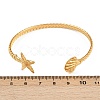 304 Stainless Steel Cuff Bangles for Women BJEW-C114-02G-5