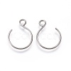Tarnish Resistant 304 Stainless Steel Earring Hooks STAS-O119-10P-B-2