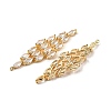 Brass Micro Pave Cubic Zirconia Pendants KK-F901-01E-G-2
