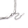 5.5MM 304 Stainless Steel Braided Cuban Link Chain Necklaces NJEW-N058-03P-2