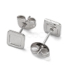 Non-Tarnish 304 Stainless Steel Stud Earrings Findings STAS-M323-14P-2