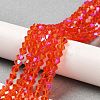 Transparent Electroplate Glass Beads Strands EGLA-A039-T2mm-L14-4