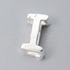 925 Sterling Silver Hollow Initial Beads STER-TAC0010-01S-I-1