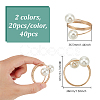 40Pcs 2 Colors Iron Napkin Rings AJEW-NB0008-09-2