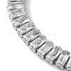 304 Stainlessa Steel Pave Clear Cubic Zirconia Rectangle Link Chain Bracelets for Women LS-BJEW-Z066-01P-03-2