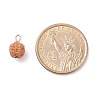 Undyed Natural Rudraksha Charms PALLOY-JF01583-3