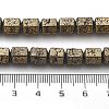 Electroplated Natural Lava Rock Beads Strands G-A251-A01-01E-4