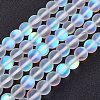 Synthetic Moonstone Beads Strands G-F430-01-8mm-1