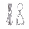 Platinum Brass Ice Pick Pinch Bails X-KK16-1