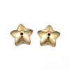 Ion Plating(IP) 304 Stainless Steel Flower Bead Cap X-STAS-G127-05G-2
