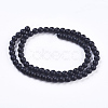 Synthetic Black Stone Bead Strands X-G-R345-6mm-38-1-2