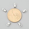 Tarnish Resistant 304 Stainless Steel Fold Over Crimp Cord Ends X-STAS-M009-01A-4
