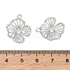 Brass Micro Pave Clear Cubic Zirconia Pendants KK-K351-73P-3