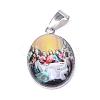 Jesus & Virgin Mary Theme Glass Pendants GLAA-R193-P-2
