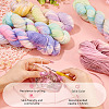 1 Skein Gradient Segment Dyed 80% Wool 20% Acrylic Blended Yarn OCOR-TA0003-02B-5
