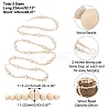 Round Natural Wood Beads Wall Hanging Decorations WOOD-GA0001-08-3
