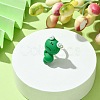 Frog Resin Finger Ring RJEW-JR00639-02-2