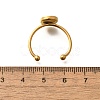 304 Stainless Steel Open Cuff Ring Components STAS-M057-01C-G-3