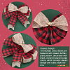 AHADEMAKER 3Pcs 2 Style Tartan Pattern Linen Type Cloth Bowknot Display Decoration AJEW-GA0004-38A-4