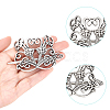 Viking Alloy Hair Clip with Hair Sticks OHAR-WH0001-04C-3