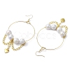 Stainless Steel Acrylic Imitation Pearl Dangle Earrings EJEW-JE05810-3