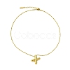Ion Plating(IP) Initial Letter 304 Stainless Steel Pendant Necklace NJEW-R265-05G-X-2