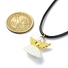 Natural Shell Fairy Pendant Necklace NJEW-JN04612-4