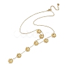 304 Stainless Steel Micro Pave Cubic Zirconia Lariat Necklaces for Women SA-CBA4051-03G-2