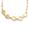 Brass Enamel Evil Eye Link Chain Necklaces NJEW-P256-02-4